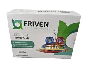 Manifold para r410 r134 r22 com glicerina e com 3 mangueiras