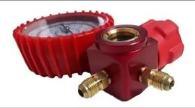 Manifold vulkan 1 via alta pressão c/visor p/r410 r407 r134 r22 Manifold vulkan 1 via alta pressão c/visor p/r410 r407 r134 r22