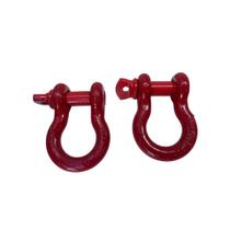 Manilha curva 5/8 pino roscado vermelha - Par Off road 4x4 Manilha curva 5/8 pino roscado vermelha - Par Off road 4x4