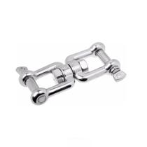 Manilha Dupla Inox Destorcedor 2 Parafusos 8mm Cabos Barco