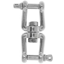 Manilha Inox Dupla Reta Com Destorcedor 8Mm