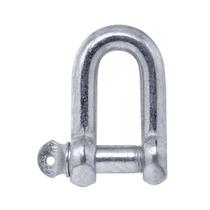 Manilha Reta Leve 1/4'' Galvanizada - Aço Carbono 1045 - Carga 300 Kgf
