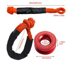 Manilha sintética kevlar com patesca em alumínio