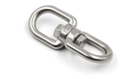 Manilha Tornel Dupla 8 Mm Em Aço Inox Destorcedor Girador