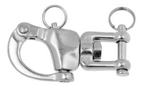 Manilha Tubarão Em Aço Inox 87 Mm Com Trava e Destorcedor