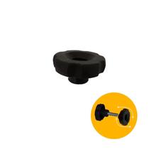 Manipulo Termoplástico Fêmea Preto Com Porca 1/4 Polegadas