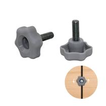 Manipulo Termoplástico Macho Cinza Com Parafuso 3/8 Polegadas