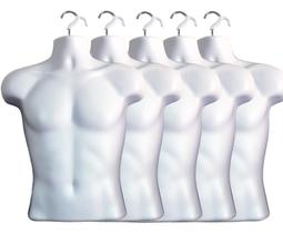 Maniquí torso masculino DisplayTown talla S-M blanco x5