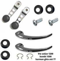 Manivela + Maçaneta Kit Cromado Fusca Kombi 1971 A 1977