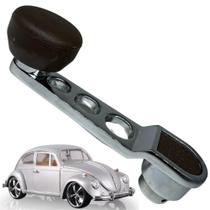 Manivela Reguladora Vidro Esportiva Fusca Cromada e Marrom Manivela Reguladora Vidro Esportiva Fusca Cromada e Marrom