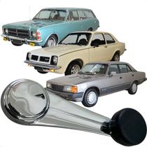 Manivela Vidro Opala Chevette 79 a 82 Metal Botão Preto