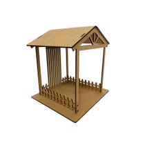 Manjedoura Casa Para Presépio Natalino 18cm Mdf Manjedoura Casa Para Presépio Natalino 18cm Mdf