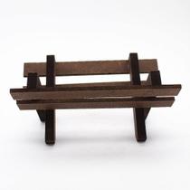 Manjedoura Marrom Madeira 16 cm