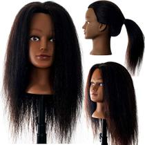 Mannequin Head Hair By DK 100% Real Hair Afro Fluffy 22-24"