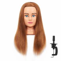 Mannequin Head Hairingrid 100% cabelo humano 20-22 cm com braçadeira Mannequin Head Hairingrid 100% cabelo humano 20-22 cm com braçadeira