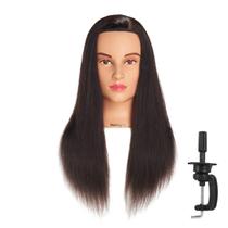 Mannequin Head Hairingrid 100% Human Hair 20-22 polegadas em preto Mannequin Head Hairingrid 100% Human Hair 20-22 polegadas em preto