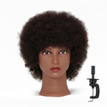 Mannequin Head Hairingrid Afro-American 100% Human Hair