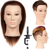 Mannequin Head Stancia Male com cabelo 100% humano de 14 polegadas Mannequin Head Stancia Male com cabelo 100% humano de 14 polegadas