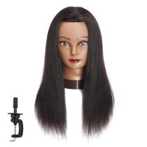 Mannequin Head Traininghead 20-22 100% cabelo humano com pinça Mannequin Head Traininghead 20-22 100% cabelo humano com pinça