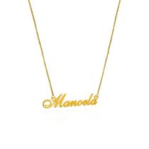 Manoela colar de nome folheado a ouro 18k Manoela colar de nome folheado a ouro 18k