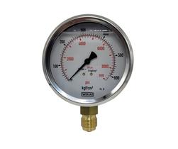 Manômetro 100mm 0-600 Kgf/cm2 X 9000 Psi Vertical C/glicerina