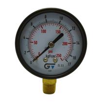 Manômetro 63 MM 250 PSI / 17 BAR 1/4 NPT Aço Carbono Manômetro 63 MM 250 PSI / 17 BAR 1/4 NPT Aço Carbono