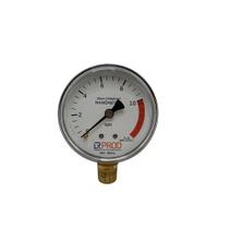 Manômetro 63mm Esc. - 0-10 Ton - Reto - P/ Prensa Hidráulica