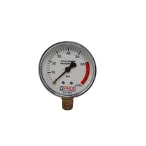 Manômetro 63mm Esc. - 0-60 Ton - Reto - P/ Prensa Hidráulica