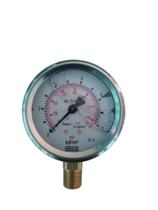 Manômetro 63mm - Reto - Esc. 150 Psi x 10 Kgf/Cm² - Caixa inox - int. latão - Rosca 1/4 NPT