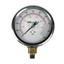 Manômetro 700Kgf G-4088L com Glicerina 1/4pol para Cilindro ENERPAC