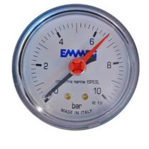 Manômetro Angular 50mm 0-10 Bar - 1/4 - Emmeti