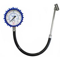 Manometro Calibrador Relogio 200lb Ms27-C Bico Inflador Duplo - STEULA