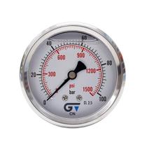 Manômetro com Glicerina 1/4" 1500 psi DN63 Saída Horizontal Genebre