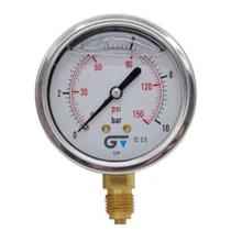 Manômetro com Glicerina 1/4" Bsp-0-10Bar/150 Psi DN63 Manômetro com Glicerina 1/4" Bsp-0-10Bar/150 Psi DN63