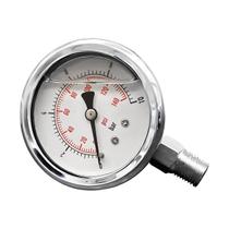 Manômetro com Glicerina 63mm 0 a 10 Bar Rosca 1/4 BSP