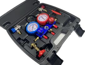 manometro completo mangueira de 2,5 mts ( maleta ) c/ ferramenta extrator valvula acionadora