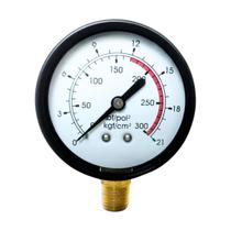 Manômetro Compressor de Ar 300PSI Rosca 1/4 NPT Industrial Manômetro Compressor de Ar 300PSI Rosca 1/4 NPT Industrial