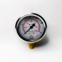 Manômetro D.63mm (2.1/2) 0-20 Kgf/cm2 Vertical Caixa Inox