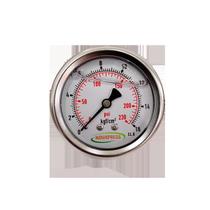Manômetro de Pressão 1.4 Horizontal 230 Psi 1.6 MPa Com Glicerina