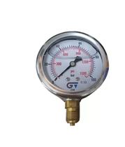 Manômetro de Pressão 1.4 Vertical 1.500 psi 100 Bar Com Glicerina Manômetro de Pressão 1.4 Vertical 1.500 psi 100 Bar Com Glicerina