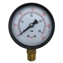 Manômetro de Pressão 1.4 Vertical 300 Psi 20 Bar Com Glicerina