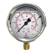 Manômetro De Pressão Com Glicerina 0 A 10 Bar Wika Medidor Manômetro De Pressão Com Glicerina 0 A 10 Bar Wika Medidor