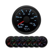 Manômetro De Pressão De Óleo Marítimo Para Carros E Barcos 52mm 0-5Bar 0-10Bar Com Luz De Fundo De 7