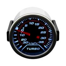 Manômetro De Pressão Turbo LED Branco 2,52MM 3 BAR 30-35PSI Com Lente Fumê E Sensor De Pressão Para Manômetro De Pressão Turbo LED Branco 2,52MM 3 BAR 30-35PSI Com Lente Fumê E Sensor De Pressão Para