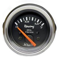 Manômetro Elétrico Pressão Óleo 0-7kgf/cm² 12V 52mm Preto