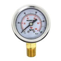 Manometro hidraulico 100 bar/kgf rosca 1/4 npt modelo y40