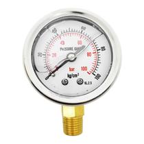 Manometro hidraulico 100 bar/kgf rosca 1/4 npt modelo y50 Manometro hidraulico 100 bar/kgf rosca 1/4 npt modelo y50