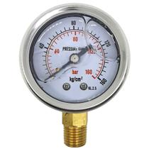 Manometro hidraulico 160 bar/kgf rosca 1/4 npt modelo yn50 Manometro hidraulico 160 bar/kgf rosca 1/4 npt modelo yn50