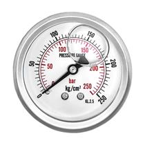 Manometro hidraulico 250 bar rosca 1/4 modelo yn60z