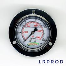 Manômetro horizontal -diam.63mm (2. 1/2” ) com escala de 0-1000 KGF/CM2 x 15000 PSI - Com Flange Manômetro horizontal -diam.63mm (2. 1/2” ) com escala de 0-1000 KGF/CM2 x 15000 PSI - Com Flange